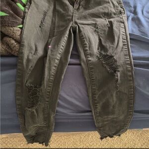 Distressed Black Jeans